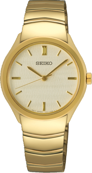 SEIKO dames horloge GOLD PLATED SUR552P1